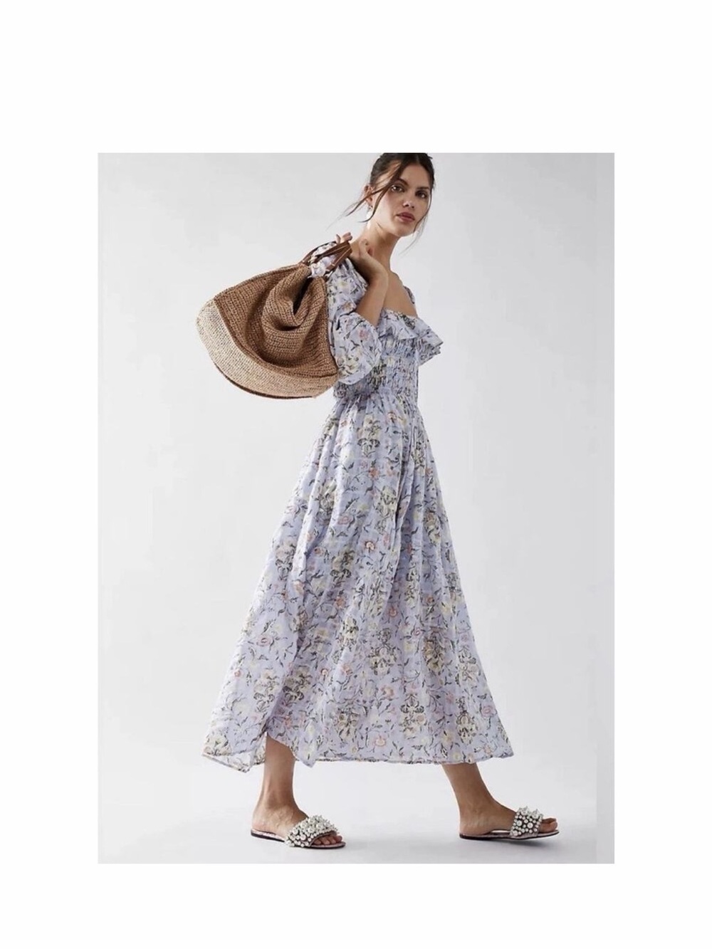 Free People Oasis Printed Midi Dress